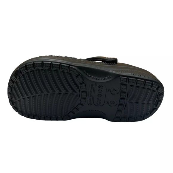Crocs Youth Boy's Classic Lined Clogs Size 5 Black Slip-on Faux Fur Fuzzy & Warm - Picture 11 of 13